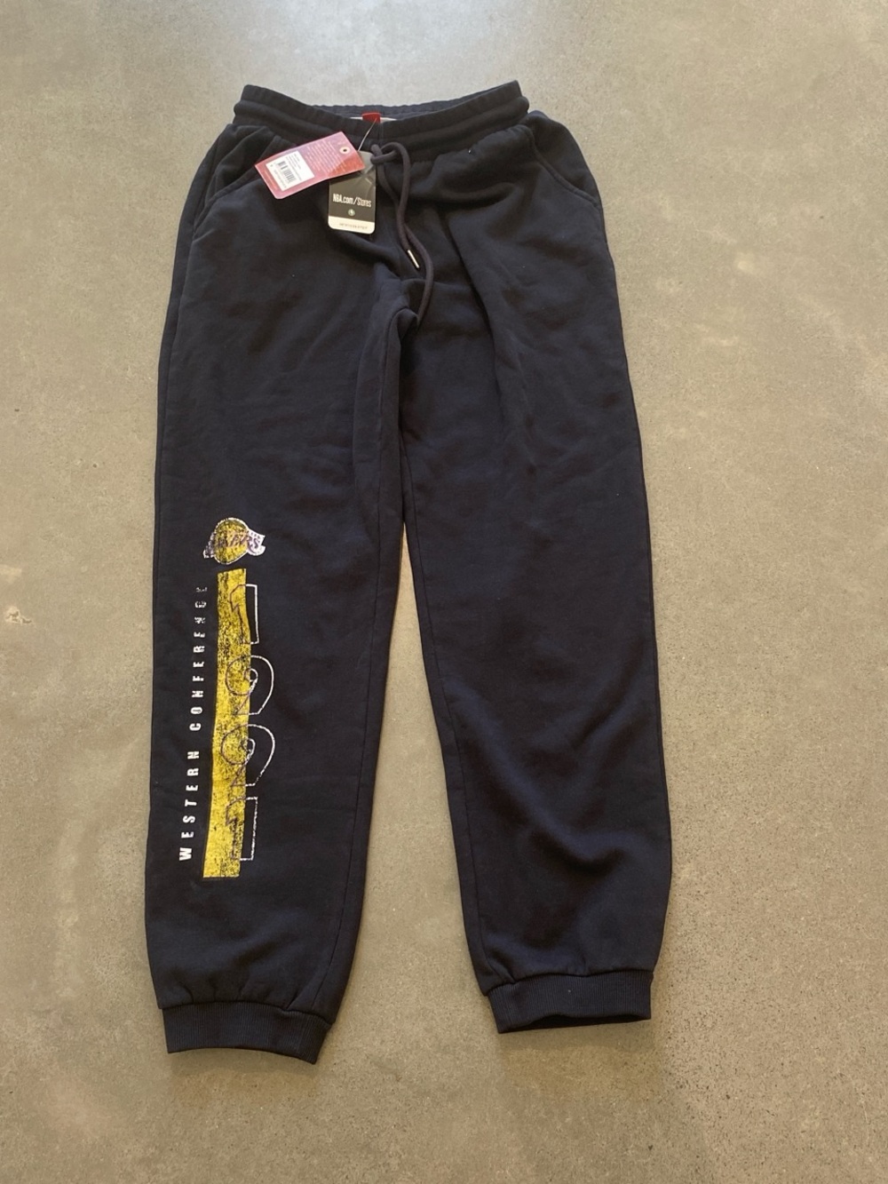 Lakers finals sweatpants
faded black, vintage but new,  iconic.